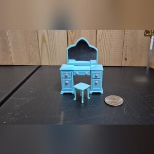 Miniature Blue Vanity Set